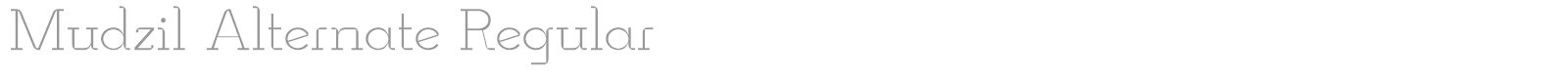 Mudzil font preview